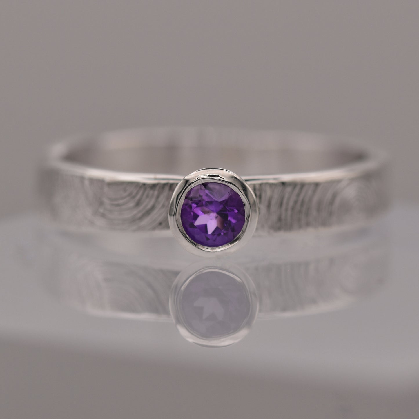 Amethyst Tree Rings Ring