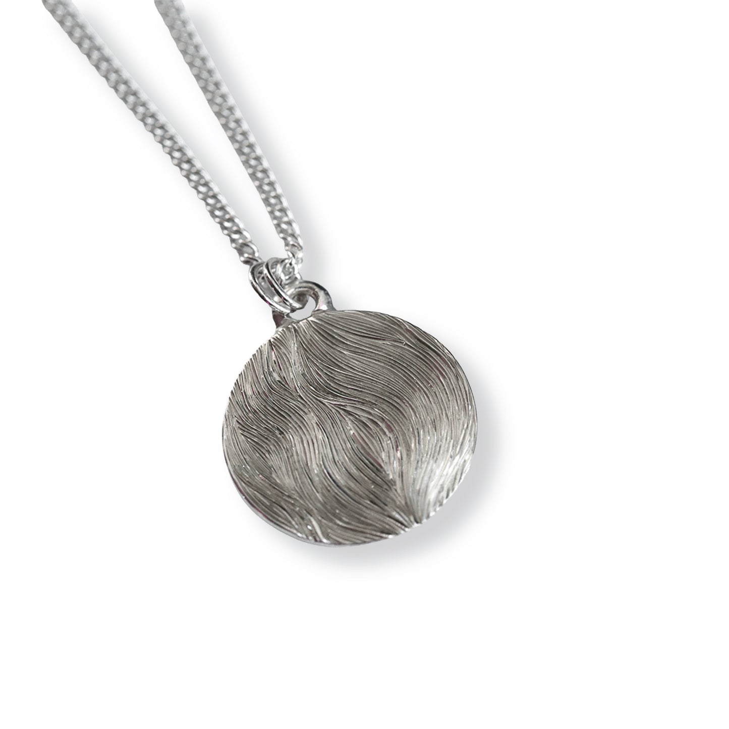 Circle Flowing Hand Engraved Pendant