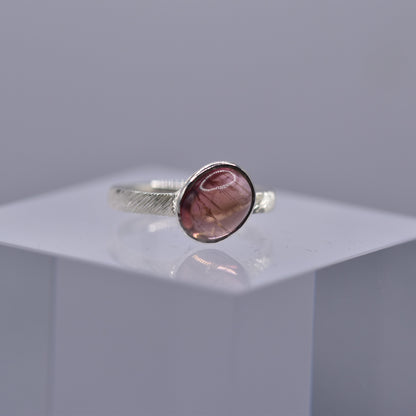 Engraved Large Tourmaline Ring