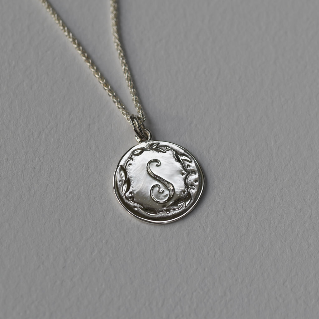 Hand Engraved Initial Pendant