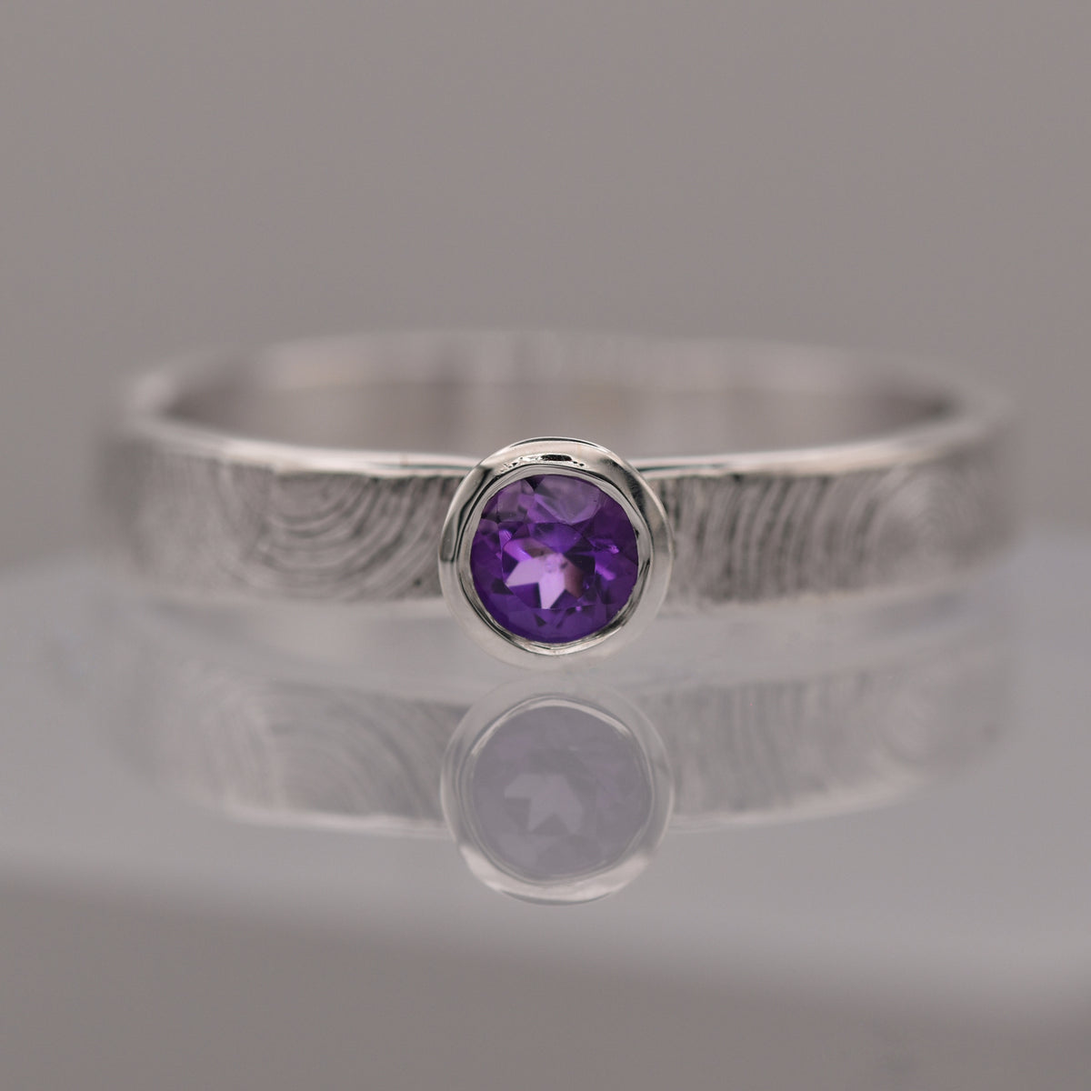 Amethyst Tree Rings Ring