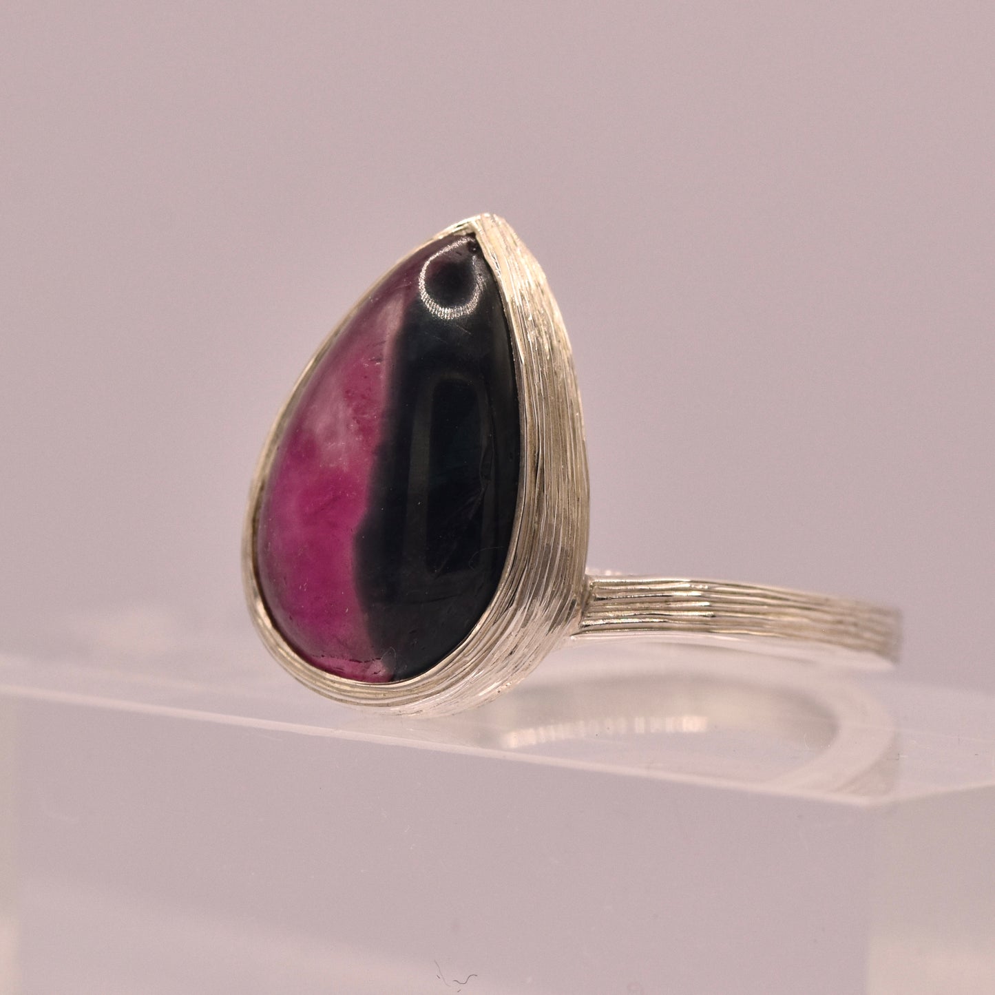 Bi-Colour Pear Tourmaline Ring