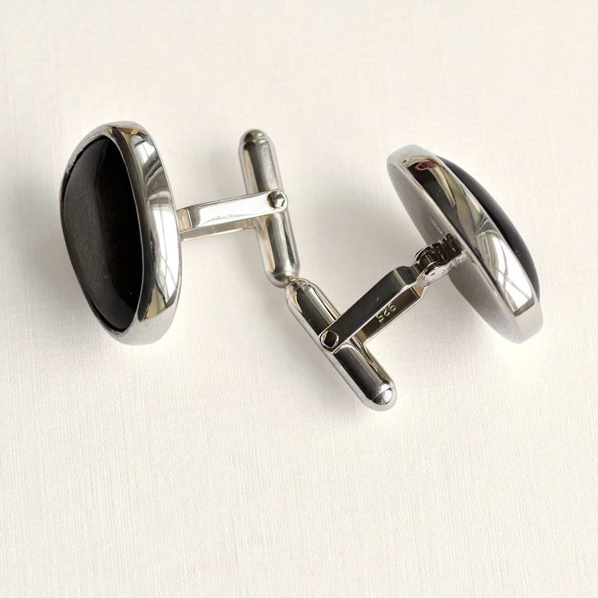 Gold Sheen Obsidian Cufflinks