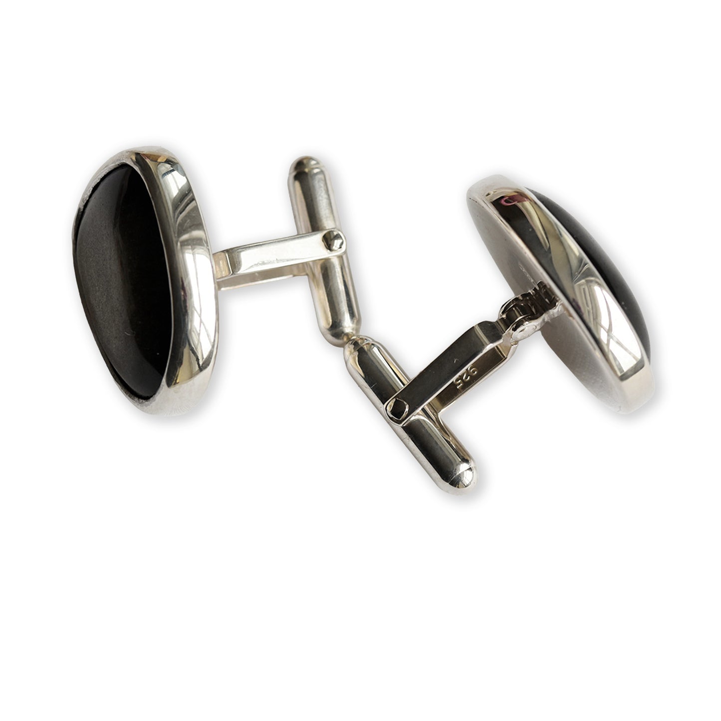 Gold Sheen Obsidian Cufflinks
