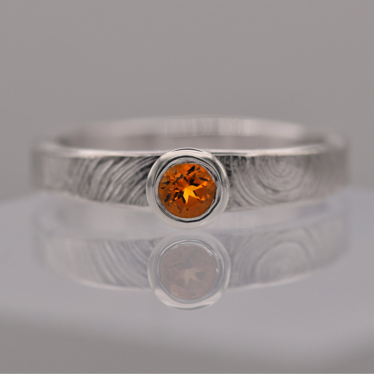 Citrine Tree Rings Ring
