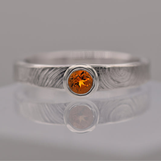Citrine Tree Rings Ring
