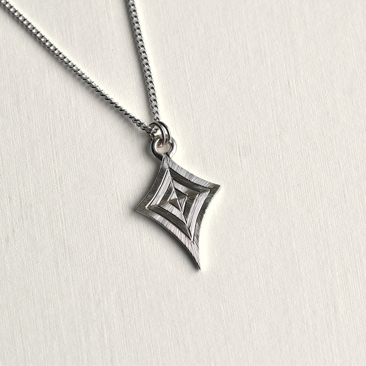Kite Layered Hand Engraved Pendant