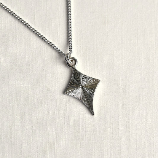 Kite Light Burst Hand Engraved Pendant