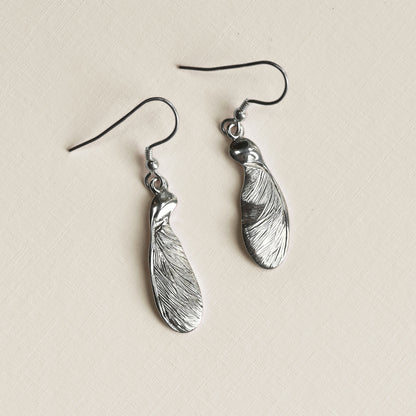 Half Sycamore Drop Earrings (Large)